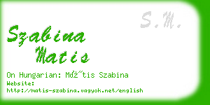 szabina matis business card